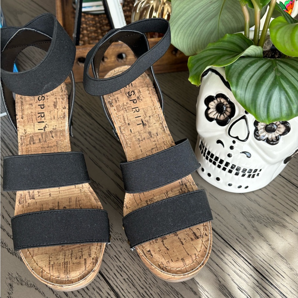 New Black Esprit Sandals